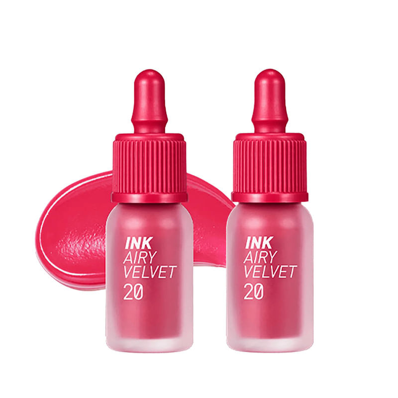 Tinta de Labios Ink Airy Velvet n°20 Beautiful Coral Pink Peripera 2 Unidades