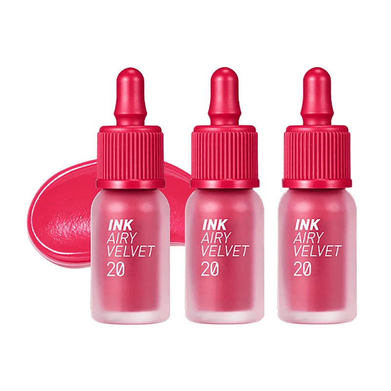 Tinta de Labios Ink Airy Velvet n°20 Beautiful Coral Pink Peripera 3 Unidades