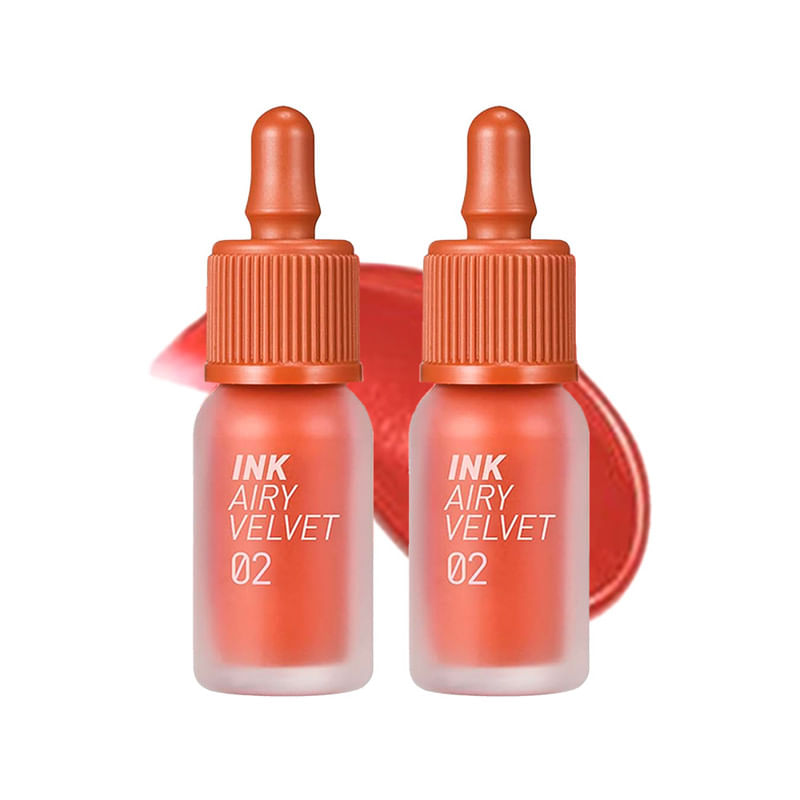 Tinta de Labios Ink Iry Velvet n° 2 Selfie Orange Brown Peripera 2 Unidades