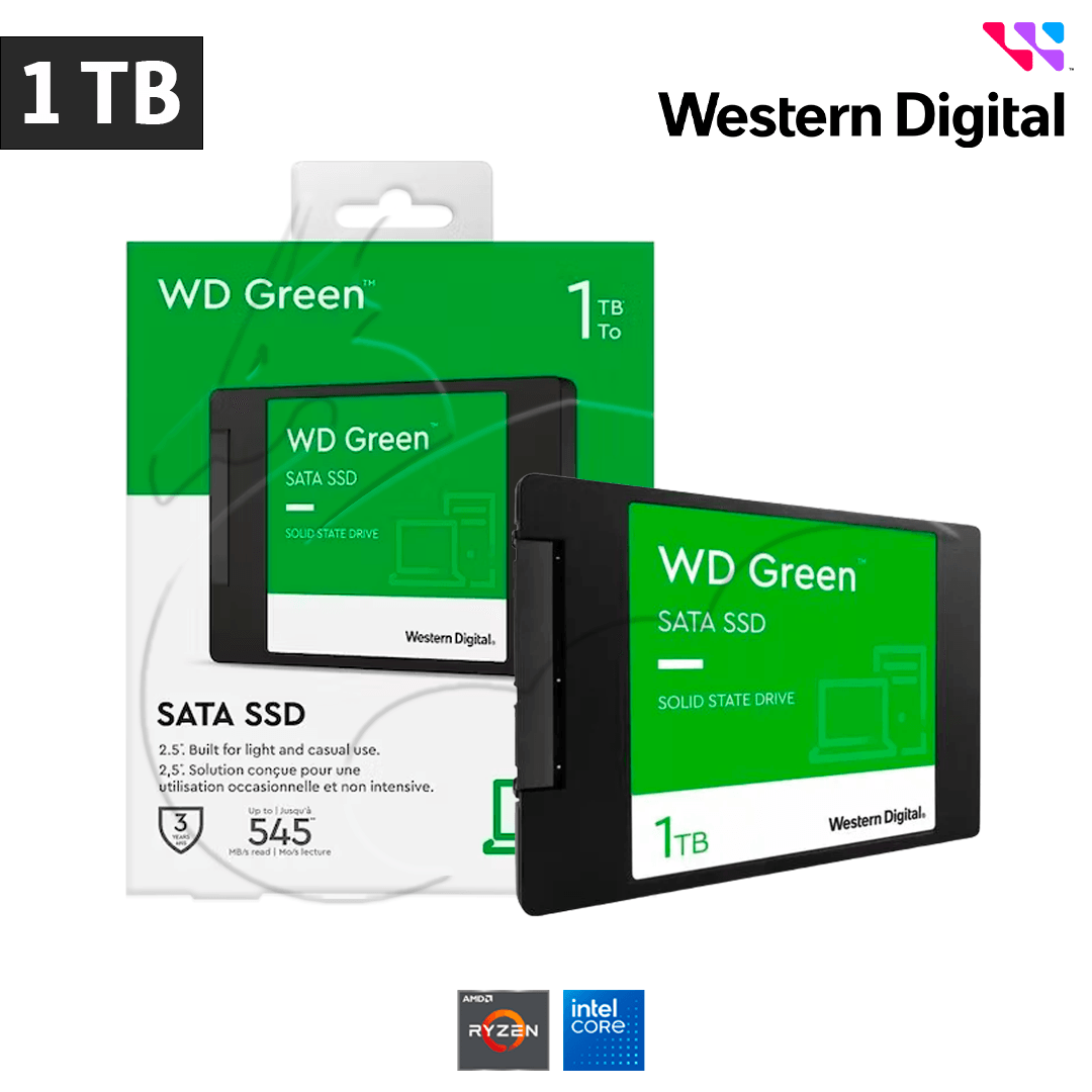 Unidad de estado solido WD Green, 1TB, SATA 6Gb/s