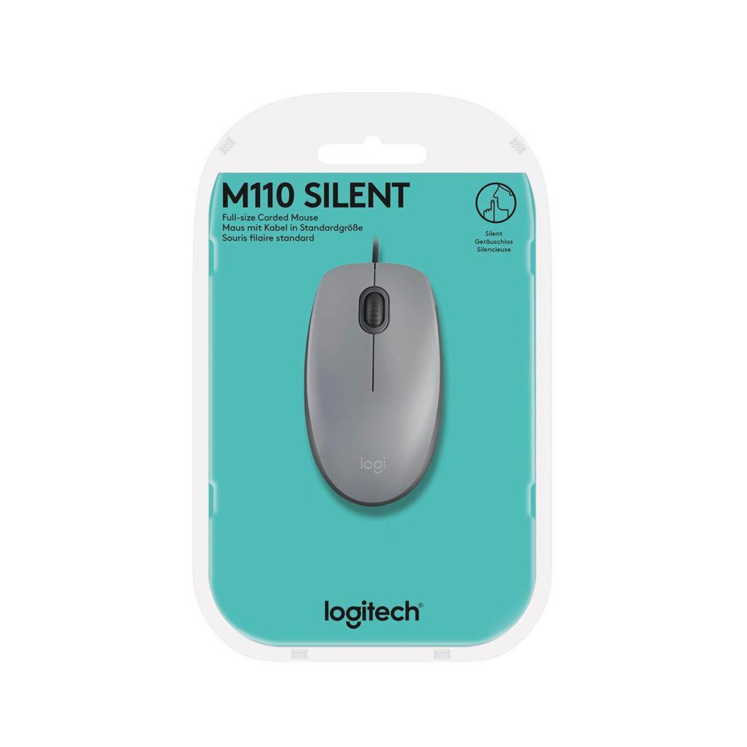Mouse Logitech M110 Silent Optico Usb Silver