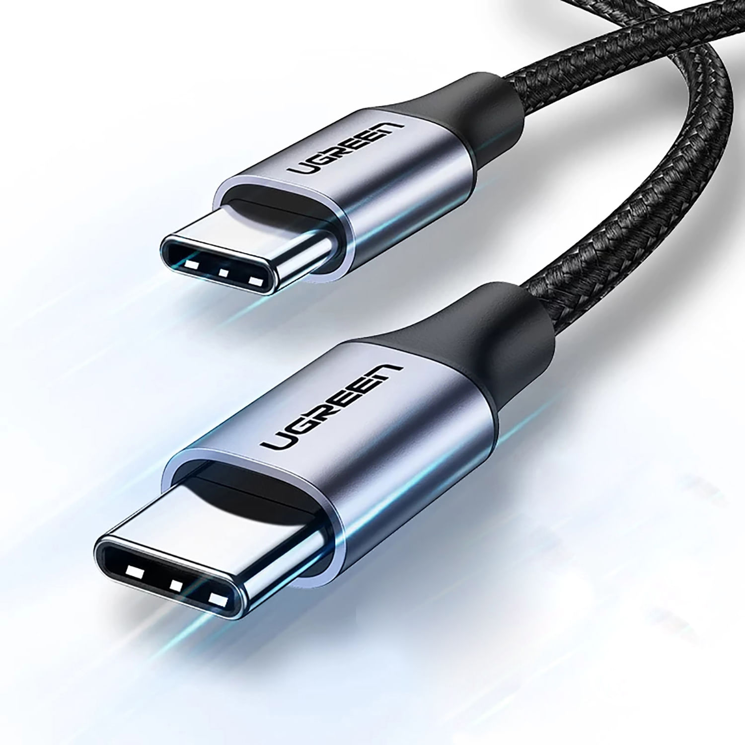 Cable Ugreen Carga Rápida y Datos USB Tipo C Doble Macho 2 metros 100W