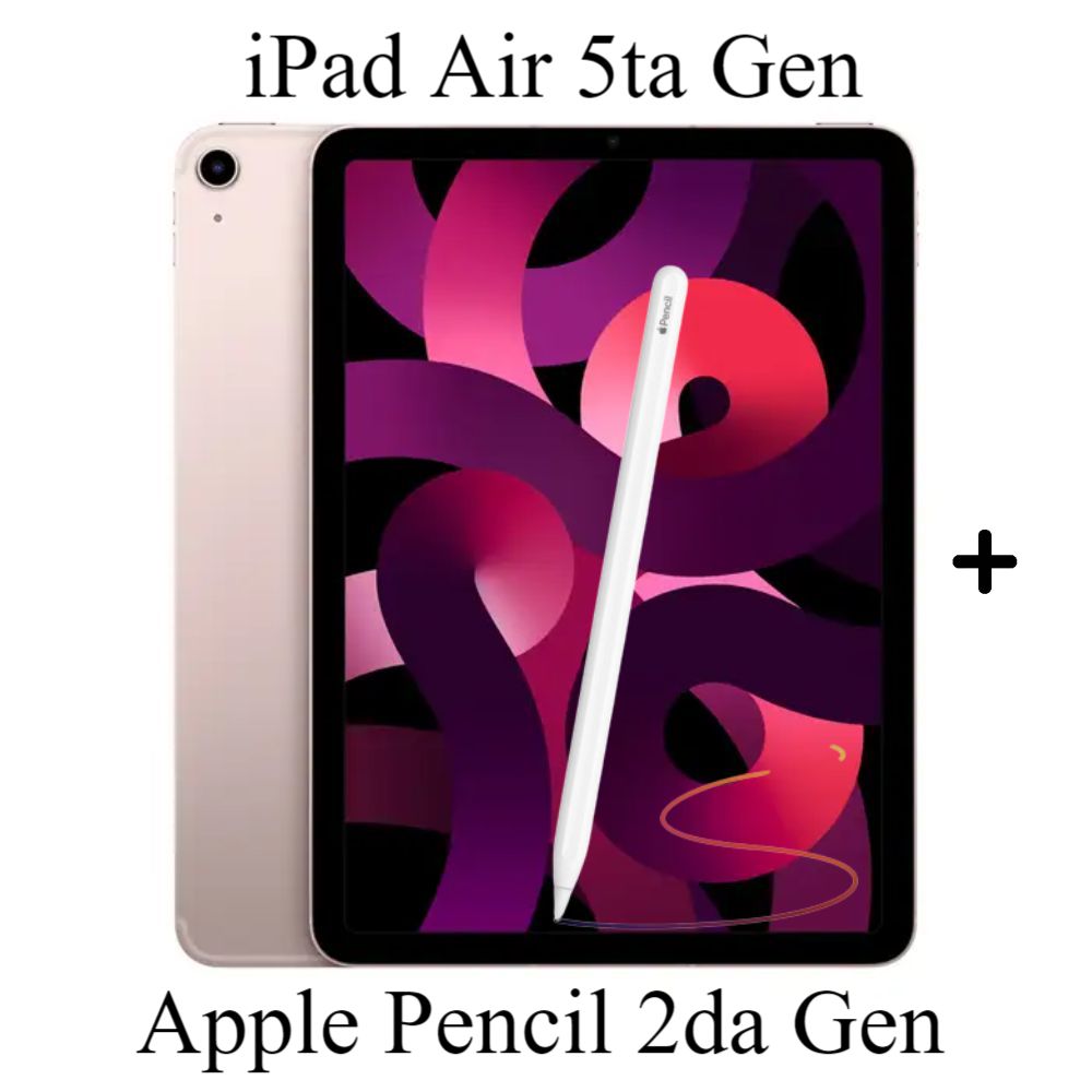 iPad Air 5ta Generacion 256GB WIFI M1 - Pink + Apple Pencil 2da Gen