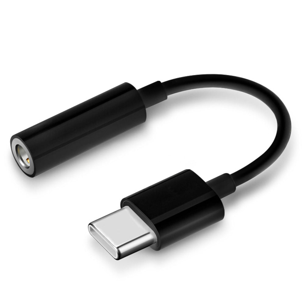Adaptador USB Tipo C A Jack 3.5mm para Audífonos Microfónos Handfree