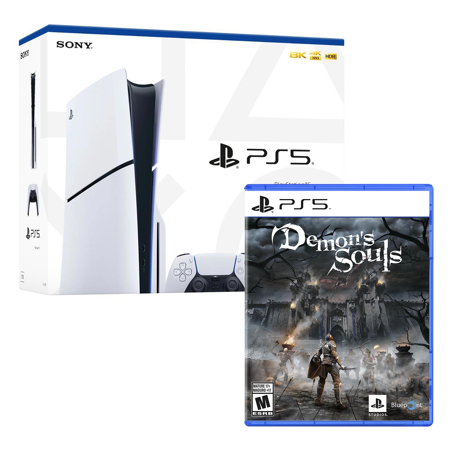 Consola Ps5 Slim Con Lector De Discos + Demons Souls