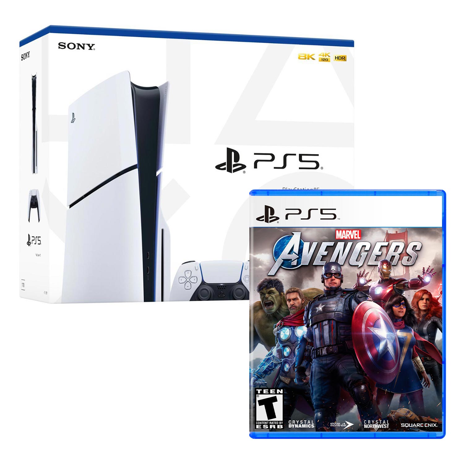 Consola Ps5 Slim Con Lector De Discos + Marvel Avengers