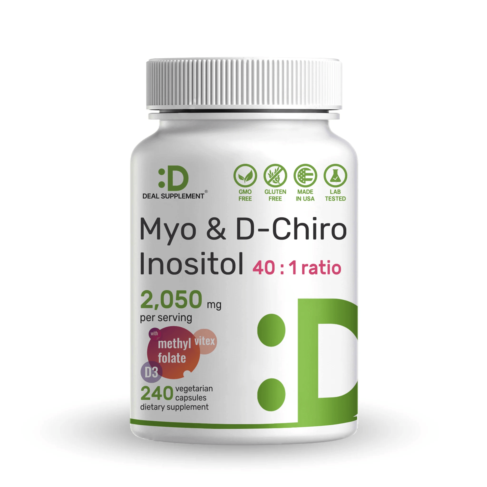 Deal Supplement Myo-inositol & D-chiro Inositol 2050mg 240 Capsulas
