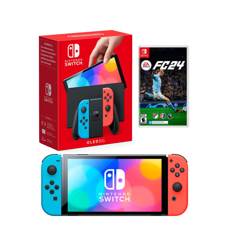 Consola Nintendo Switch Oled Neon + EA Sports FC 24