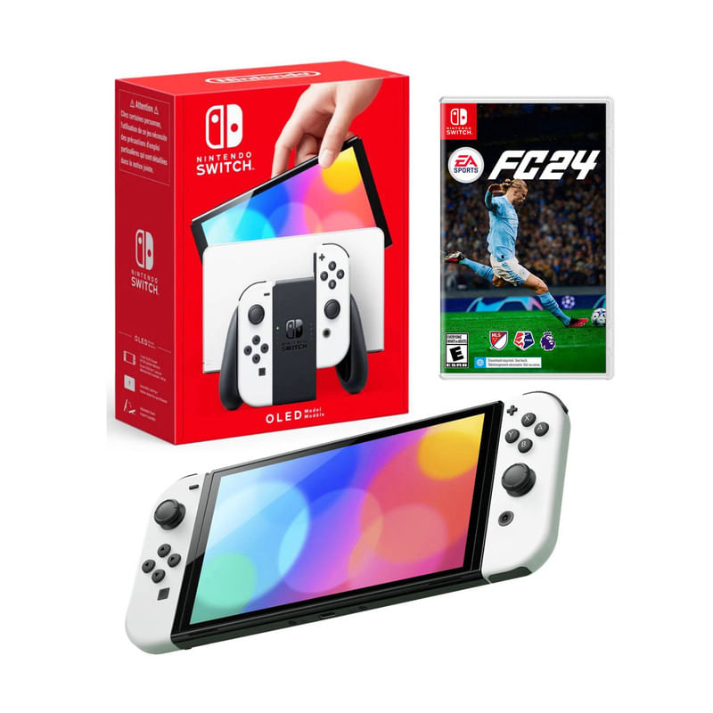 Consola Nintendo Switch Oled Blanca + EA Sports FC 24