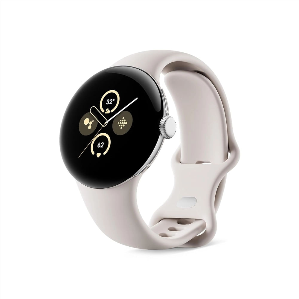 Google Pixel Watch 2 + 4G LTE - Plata Pulida + Correa Color Porcelana