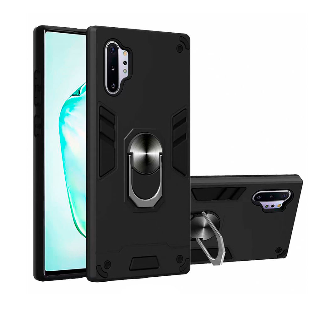 Funda para Xiaomi A1 con Anillo Metálico Antishock Negro Resistente ante Caídas y Golpes