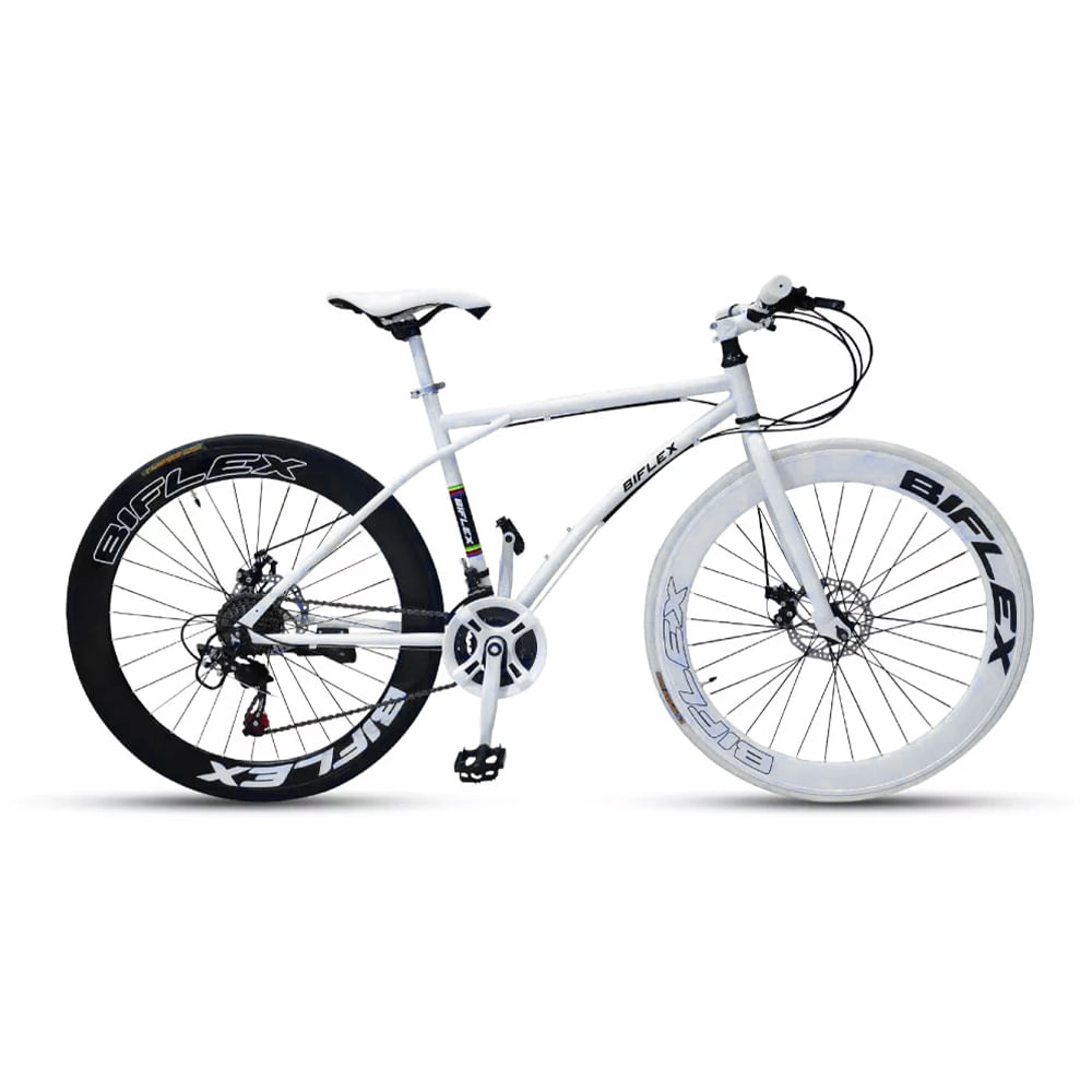 Bicicleta Aro 26 con cambios Shimano - Blanco y negro