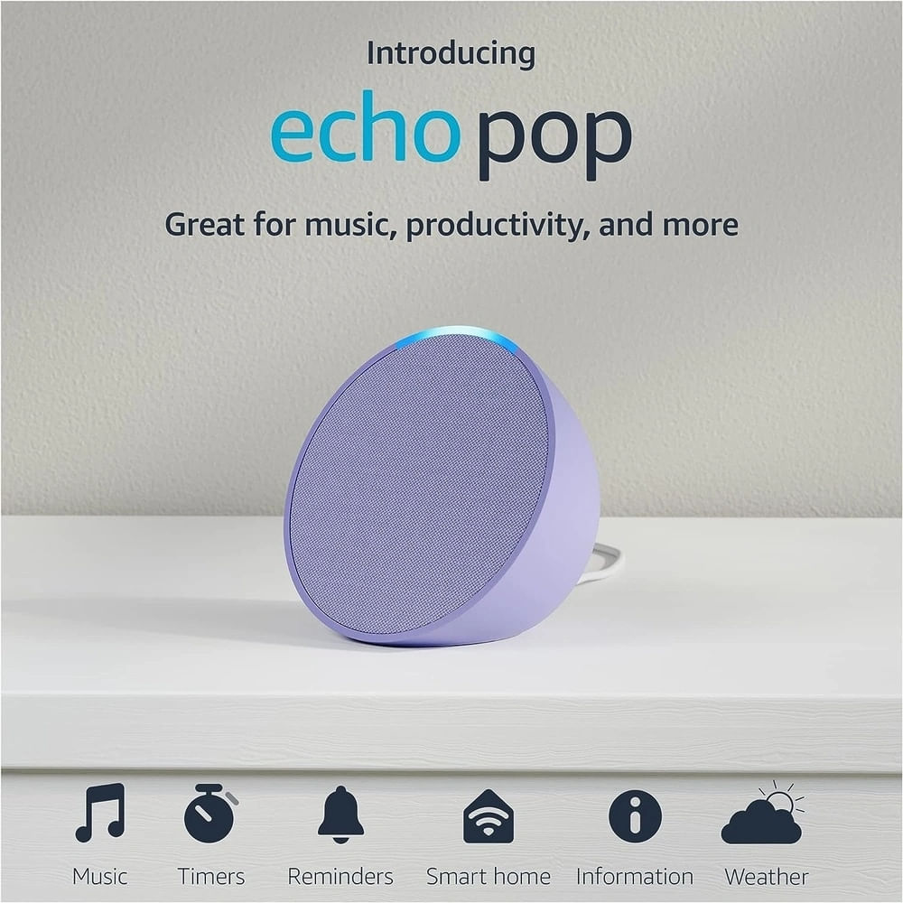 Echo Pop Parlante Inteligente Compacto con Alexa Lavanda