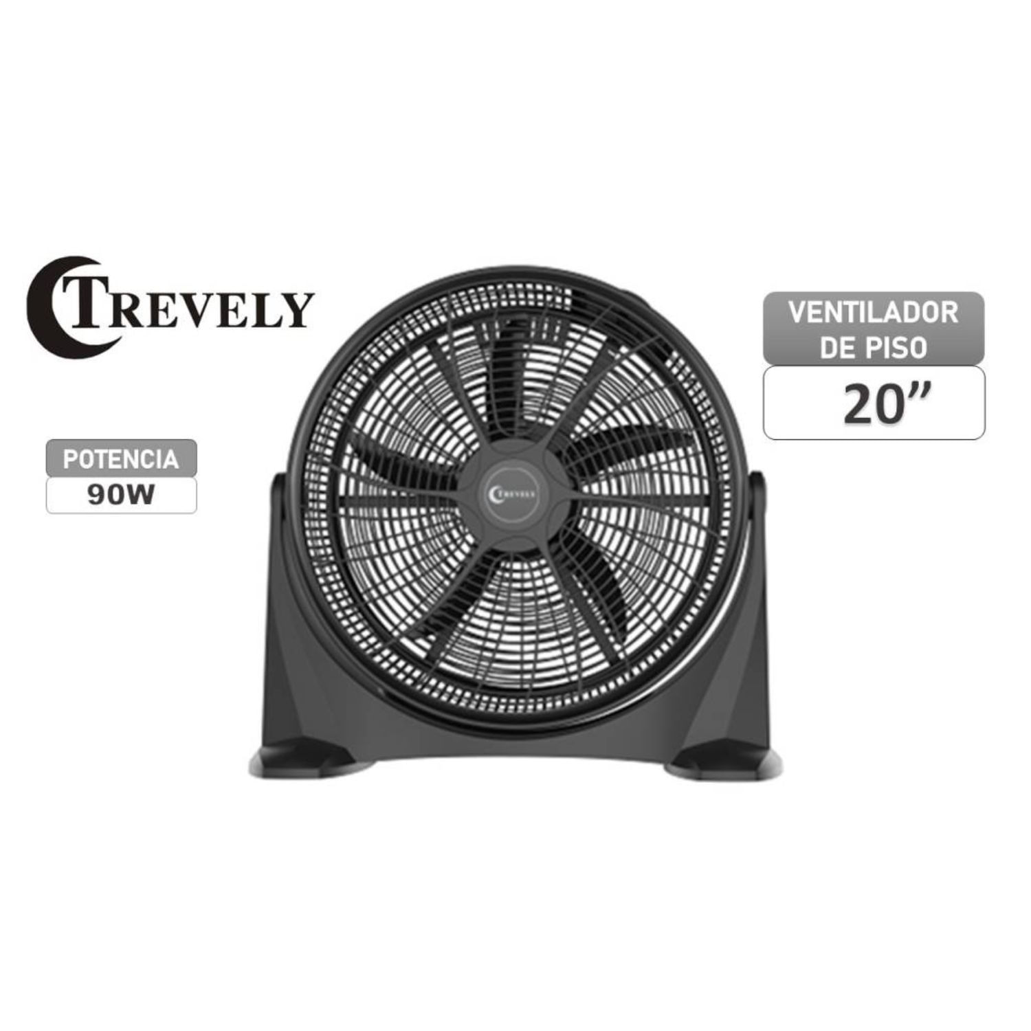 Ventilador de piso  TREVELY VT-21 de 21 pulgadas de 90 watts