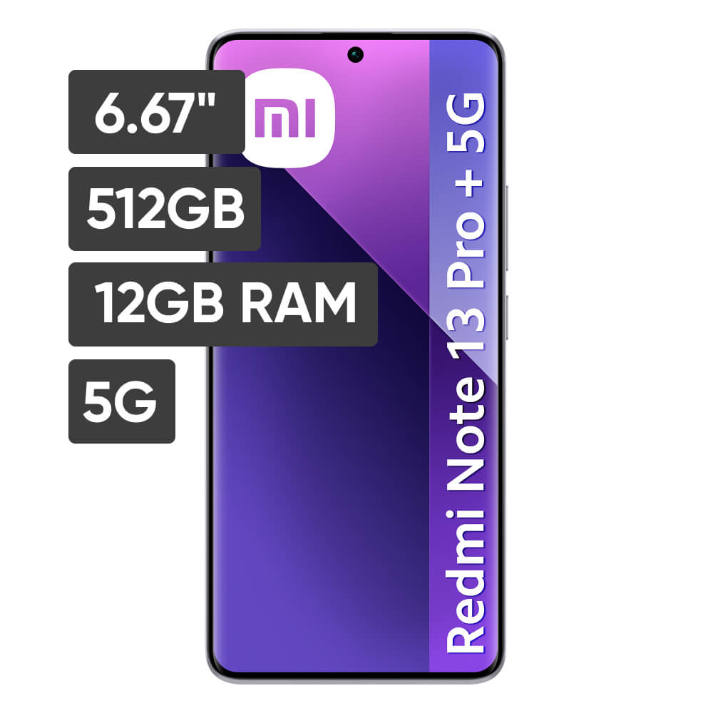 Smartphone XIAOMI Redmi Note 13 Pro+ 5G 6.67" 12GB 512GB 200MP + 8MP + 2MP Blanco