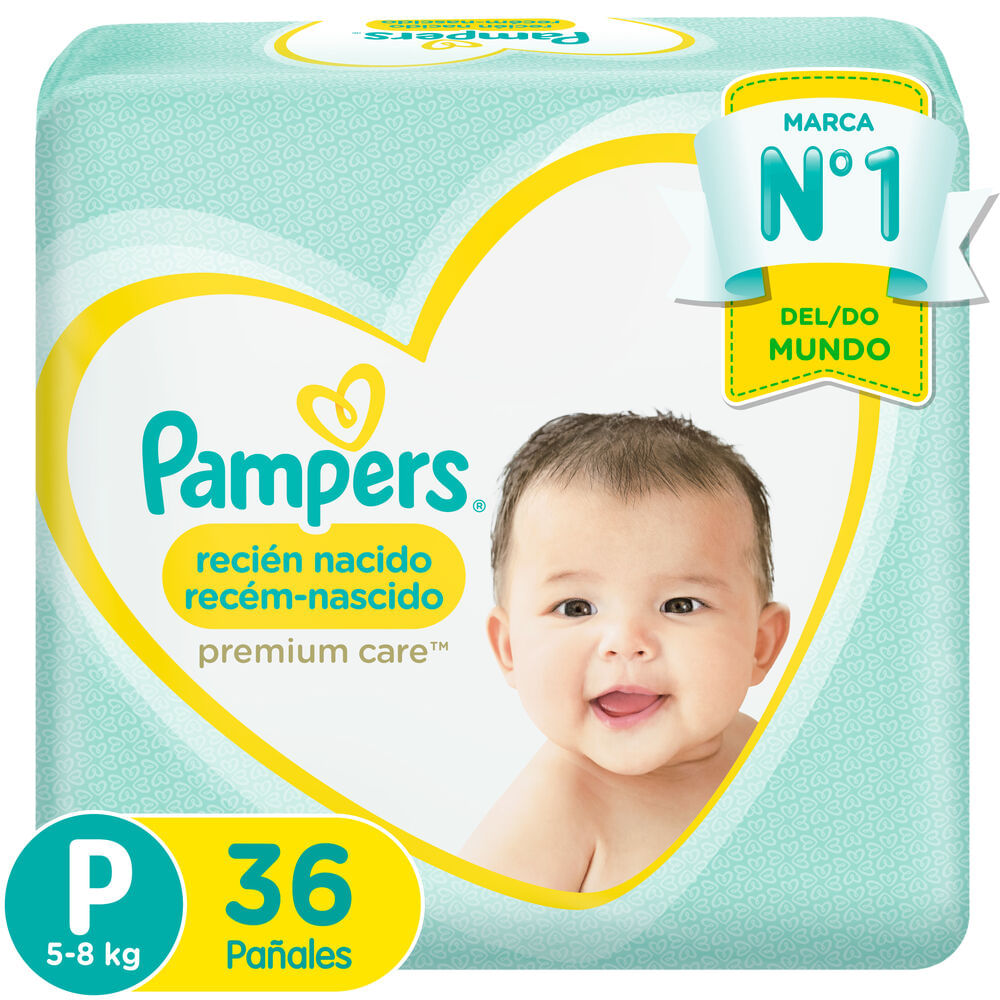 Pañales para Bebé PAMPERS Premium Care Recién Nacido Paquete 36un