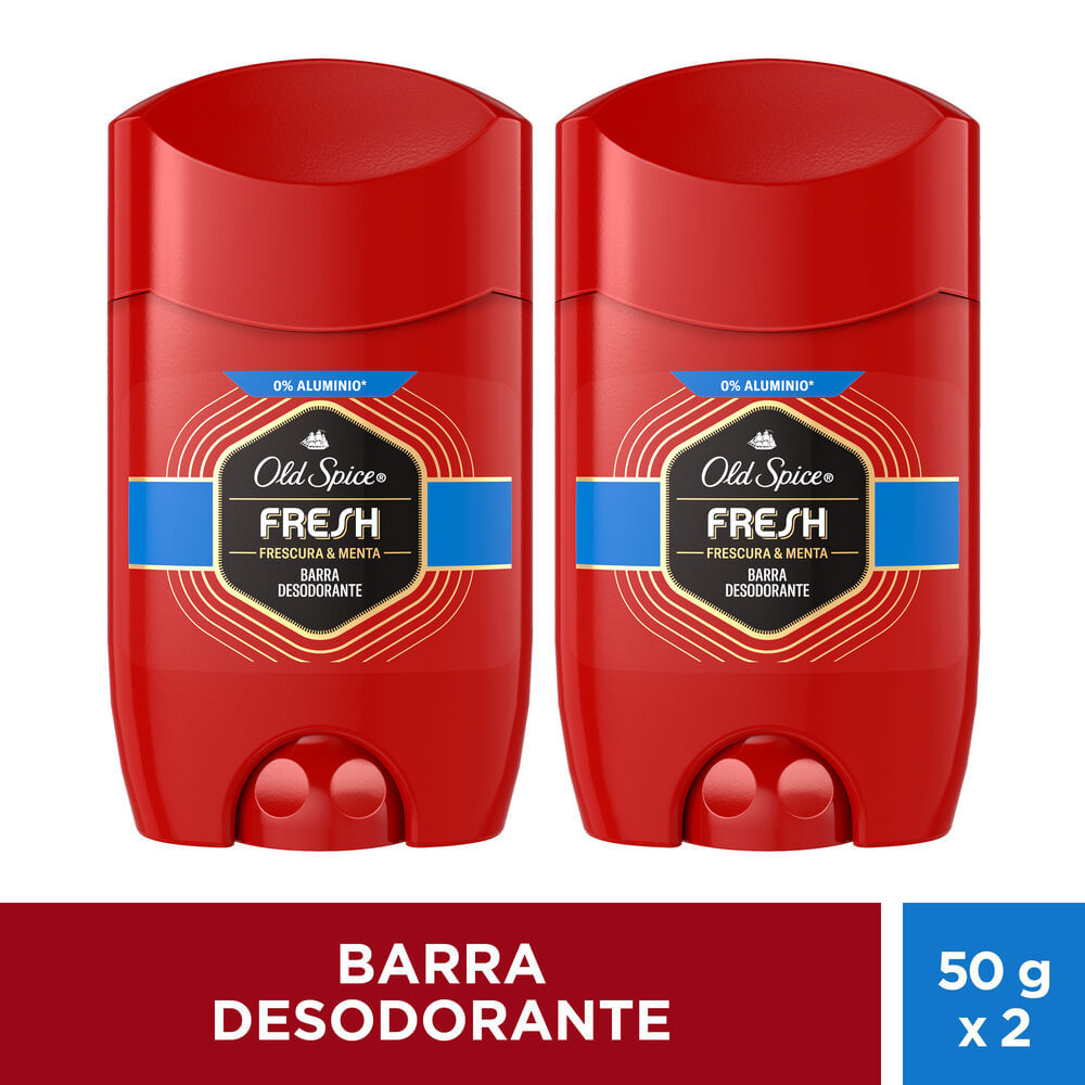 Desodorante para hombre en Barra para Hombre OLD SPICE Fresh Frasco 50g Paquete 2un