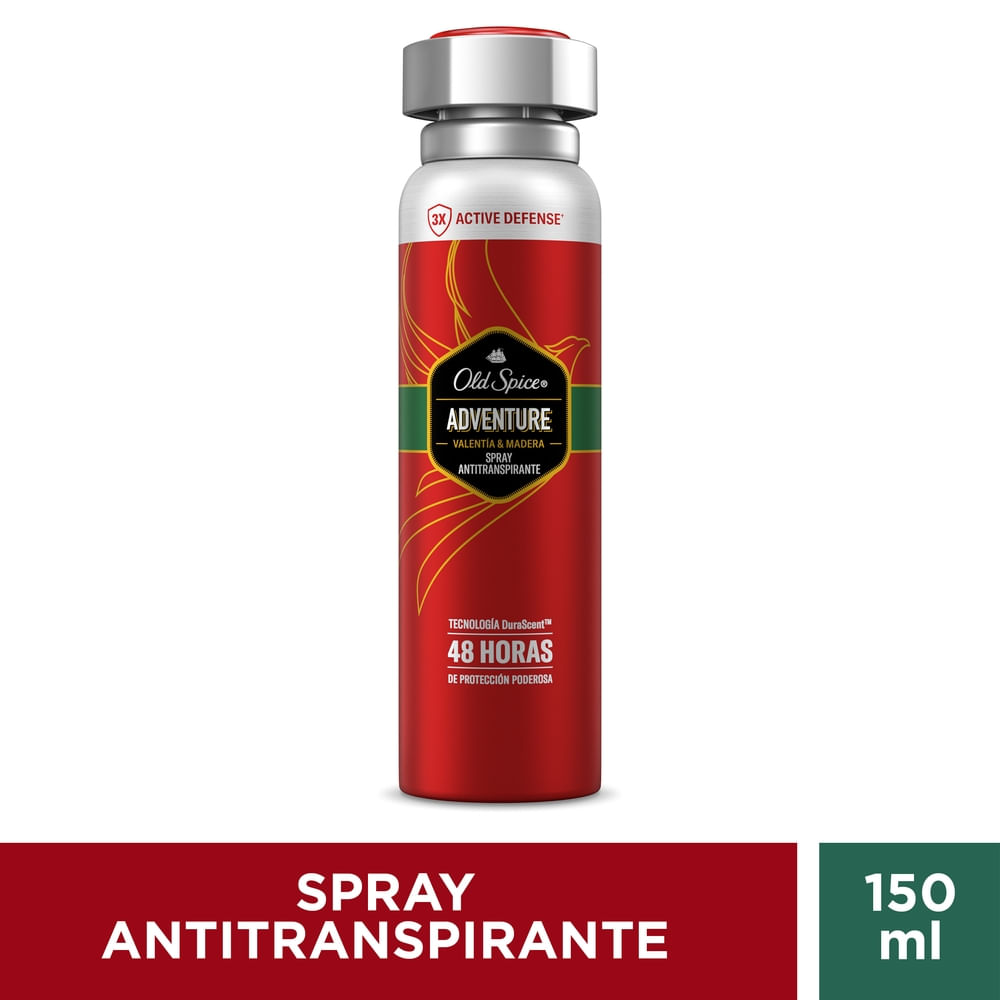 Desodorante para hombre en Aerosol OLD SPICE Antitranspirante Adventur 150ml