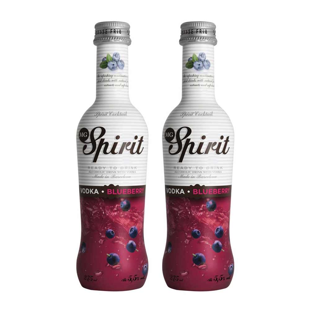Pack Ready To Drink (RTD) SPIRITS Vodka Blueberry Botella 275ml x 2un