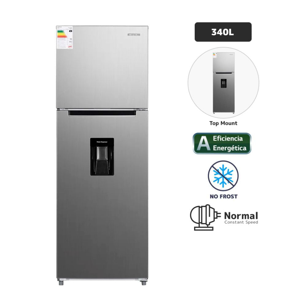 Refrigeradora Tm 340 litros Vcm Inox Blackline