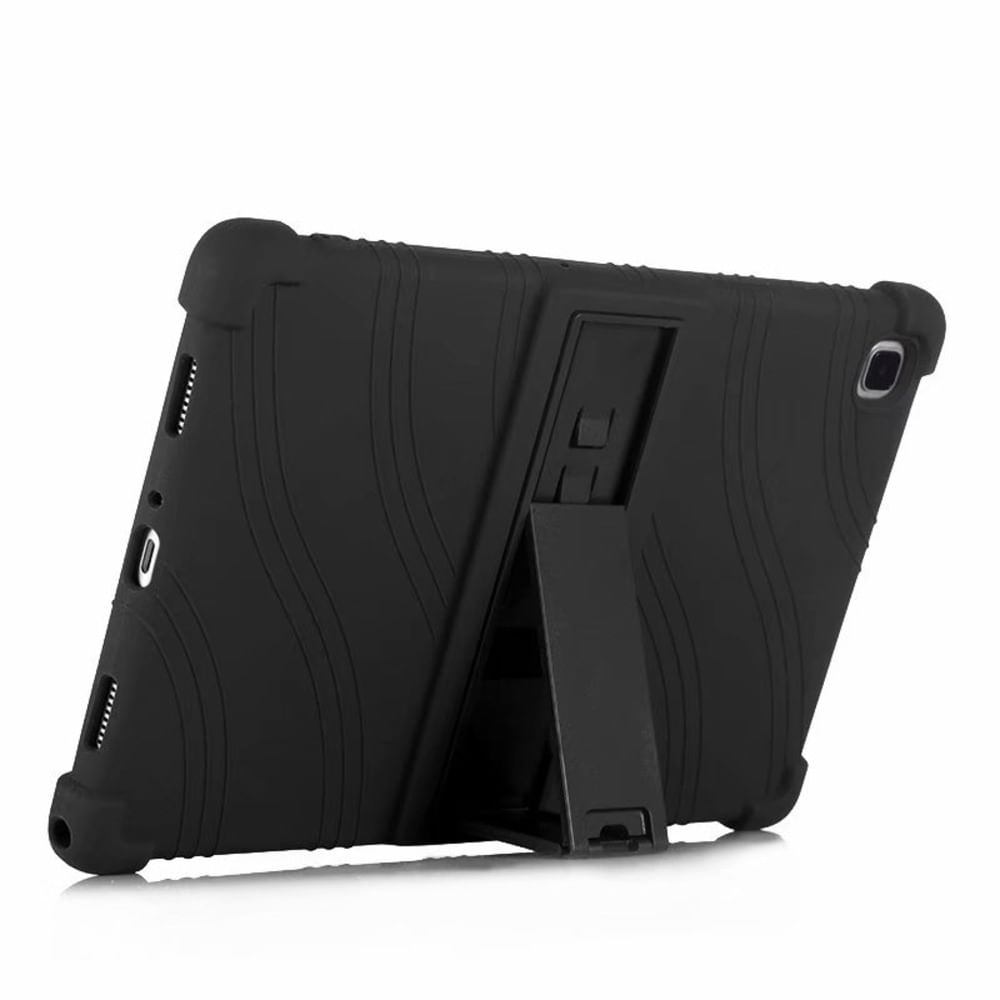 Funda para Samsung Tab S7 Plus 12.4" Gomas + Parante Negra Antishock Resistente a Caidas y Golpes