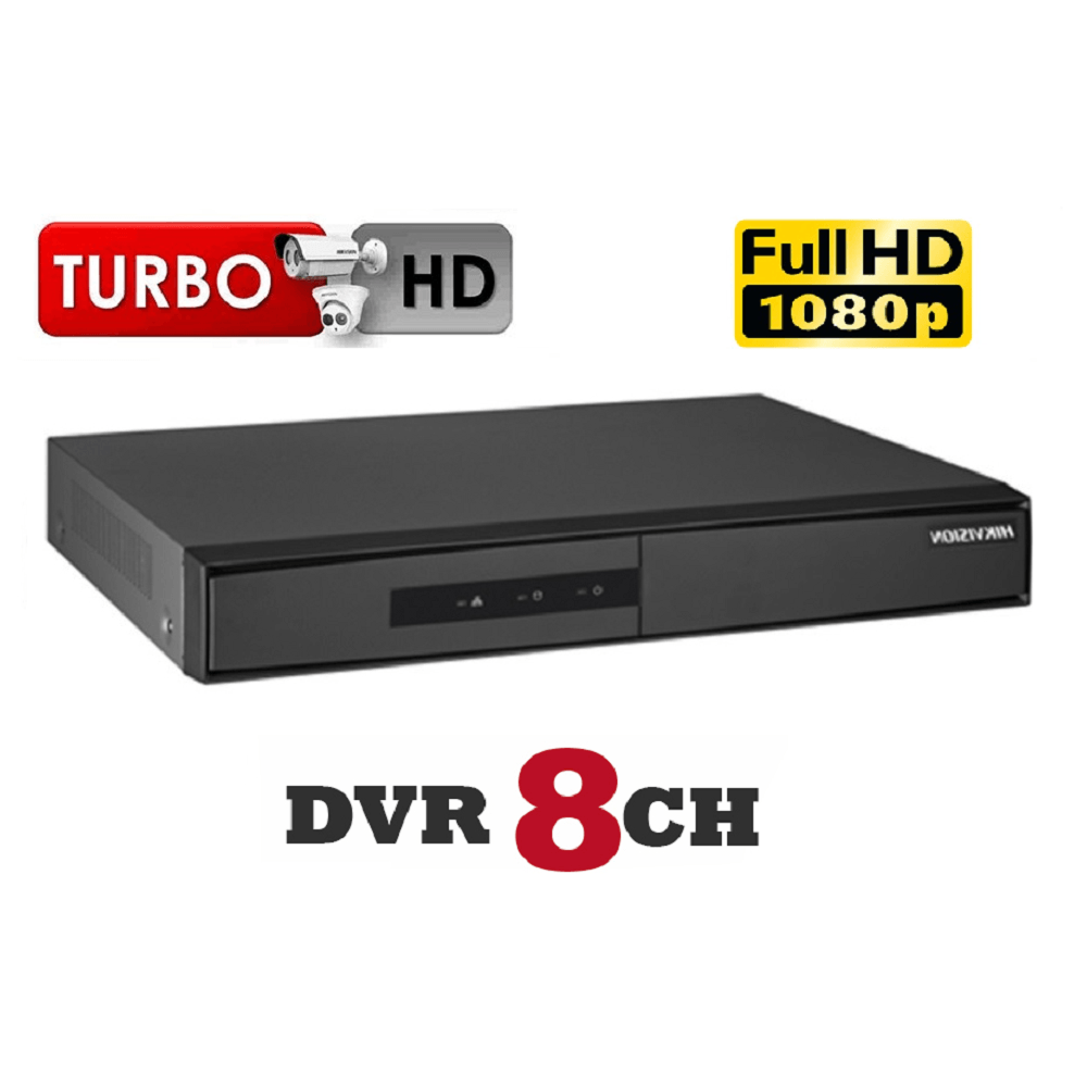 Grabador DVR 8CH Soporta 1 HDD 720P, 1080p Lite con AUDIO Hikvision