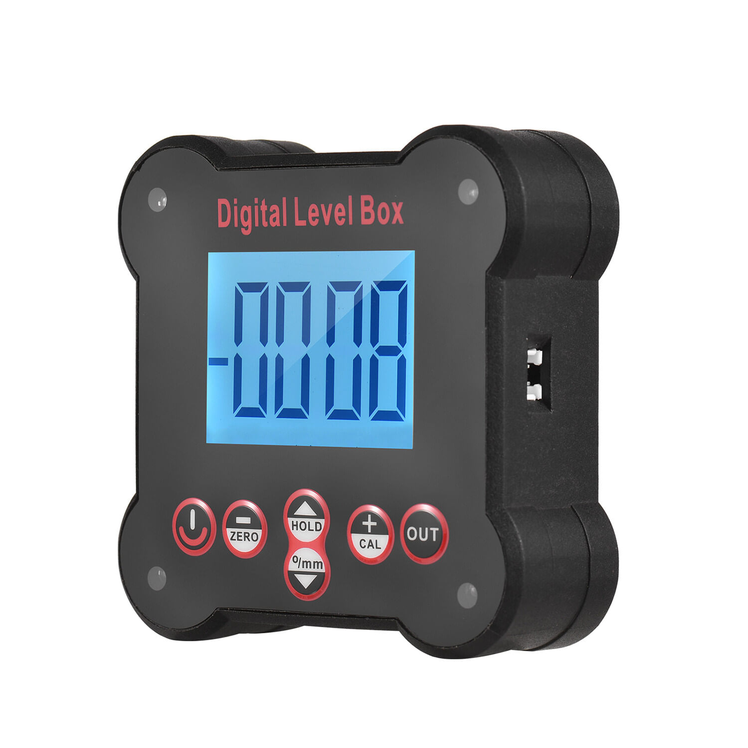 Inclinómetro Digital 4*90° Transportador Medidor De Pendiente Nivel Lcd Negro