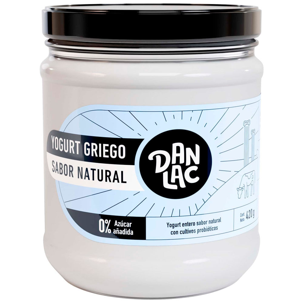 Yogurt Griego DANLAC Cultivos Probióticos Frasco 420g