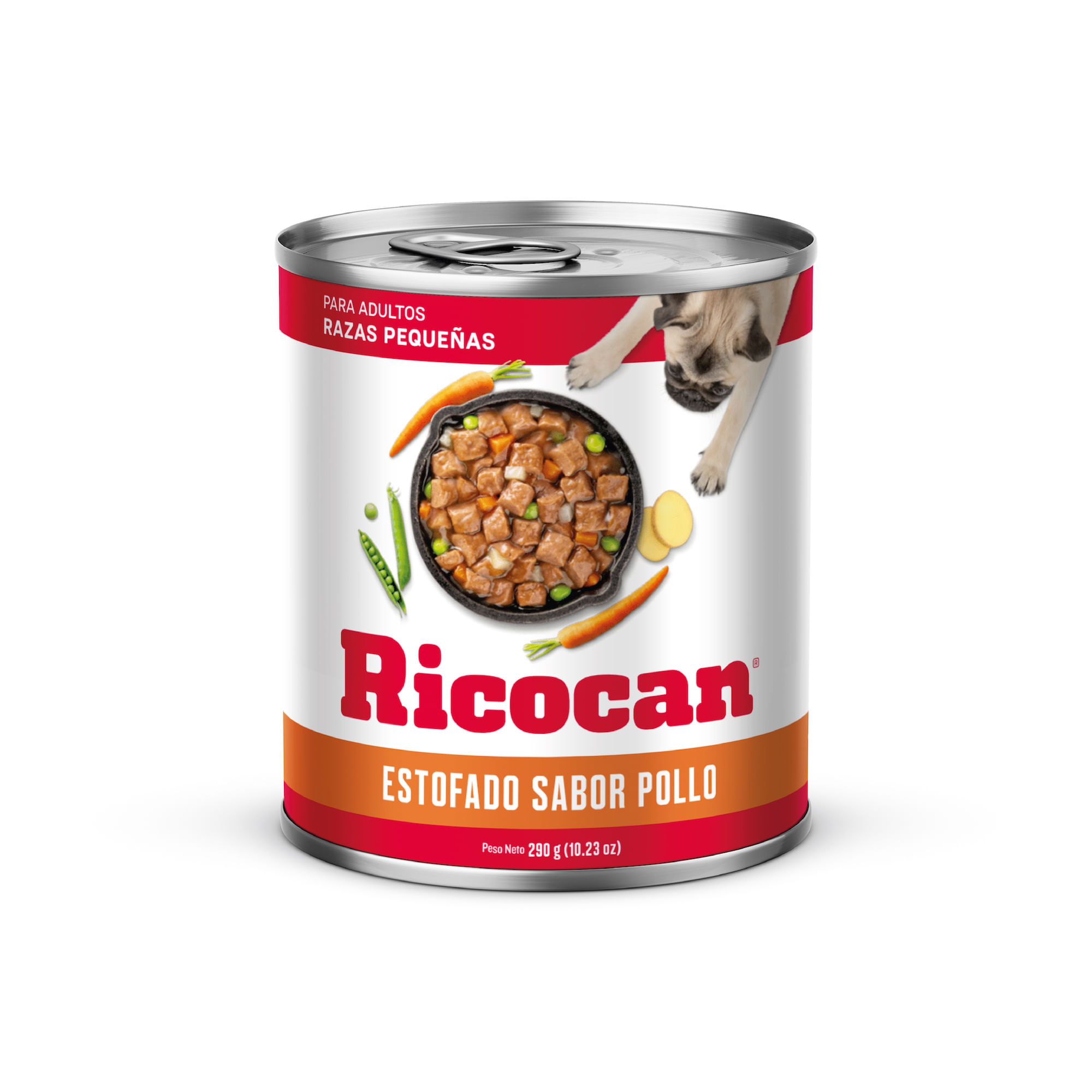Comida para Perros RICOCAN Estofado Sabor a Pollo Adultos Razas Pequeñas Lata 290g