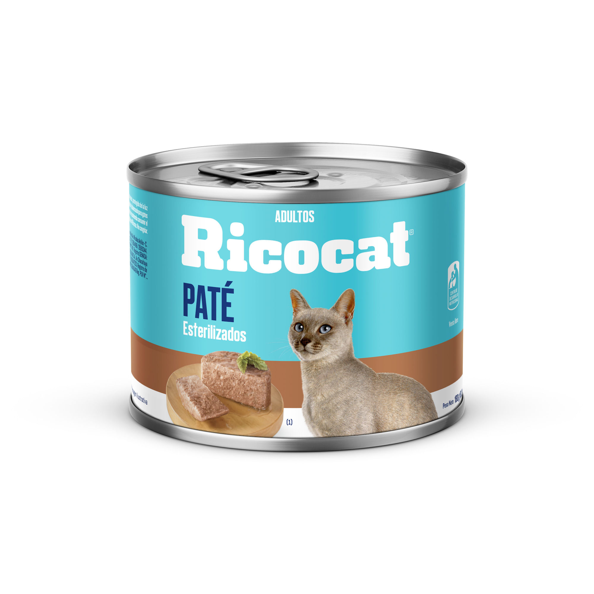 Paté RICOCAT para Gatos Esterilizados Lata 180g