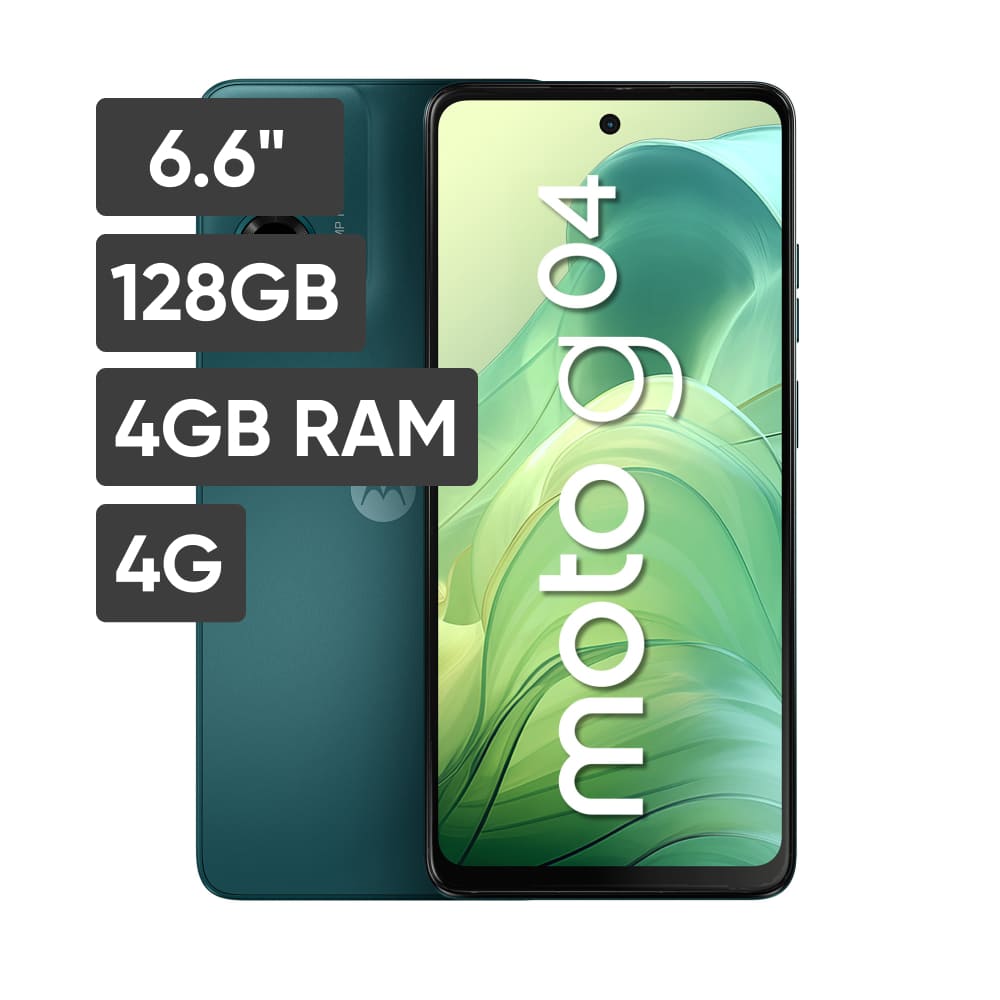 Smartphone MOTOROLA G04 6.6" 4GB 128GB 16MP Verde Aurora