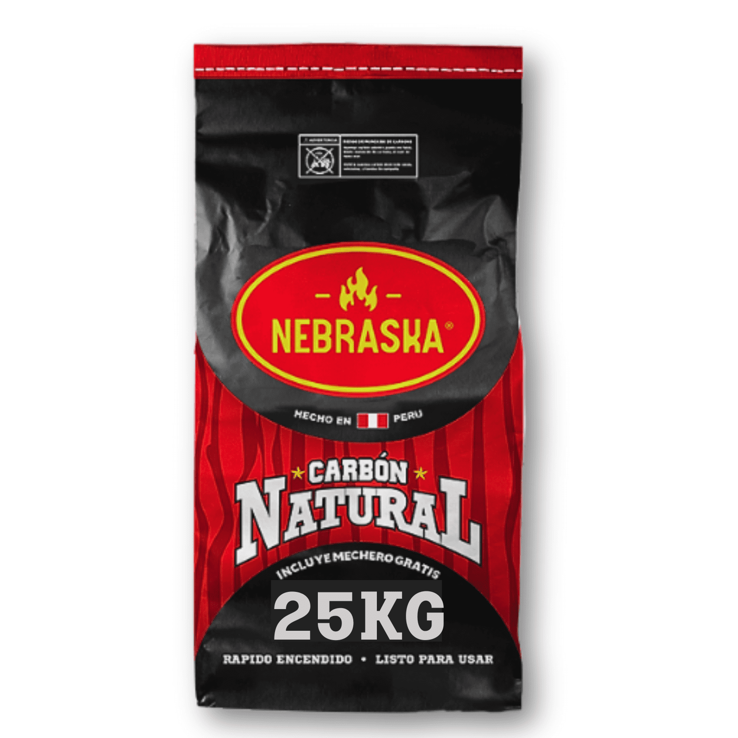 Carbón Nebraska de 25 kilos carbón vegetal de Madera dura