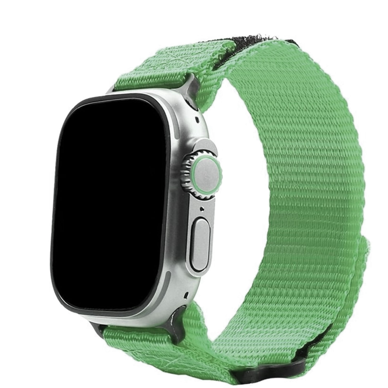 Correa De Nylon Para Apple Watch 42-44-45 Mm Verde Militar
