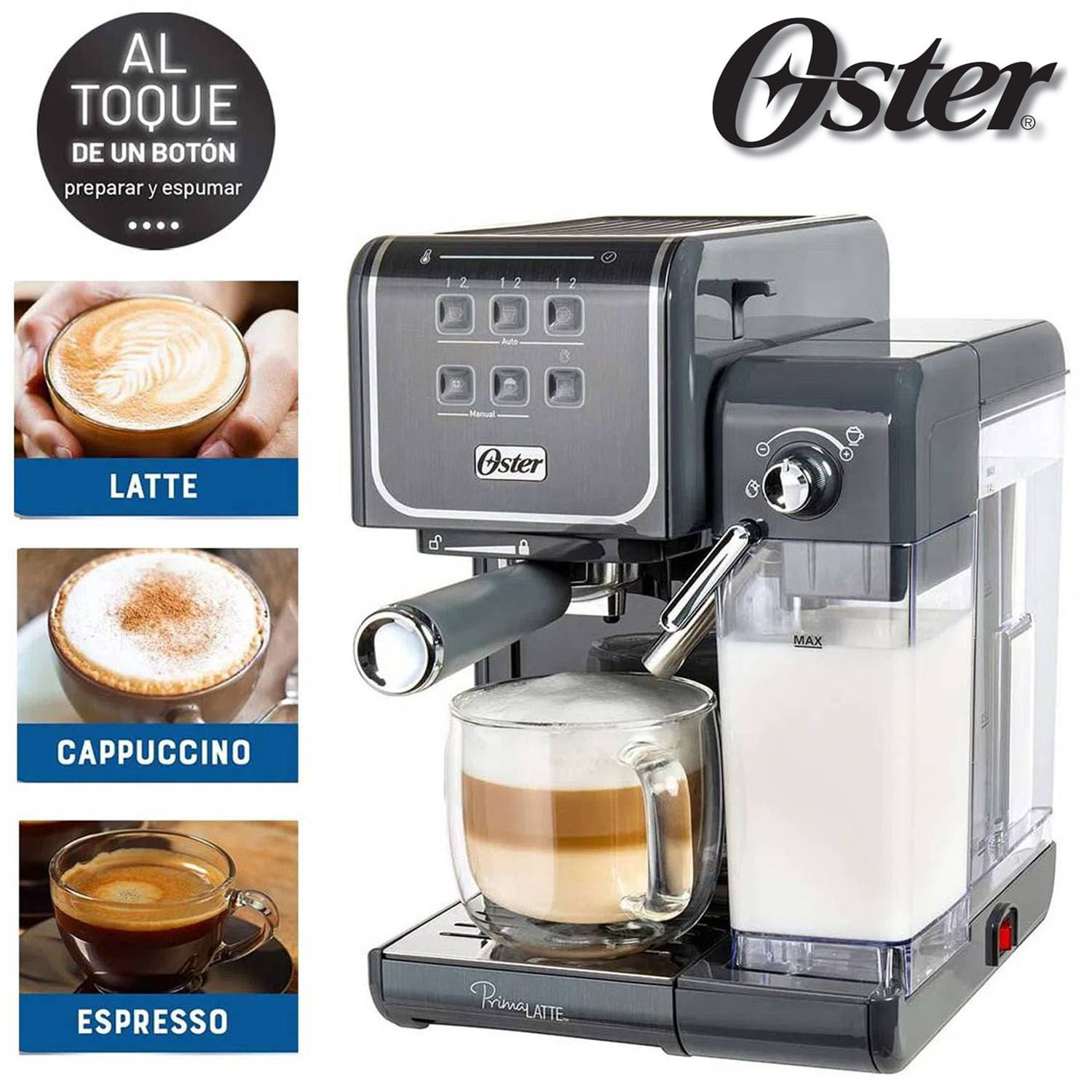 Cafetera Automatica Primalatte Touch 19 Bares Oster