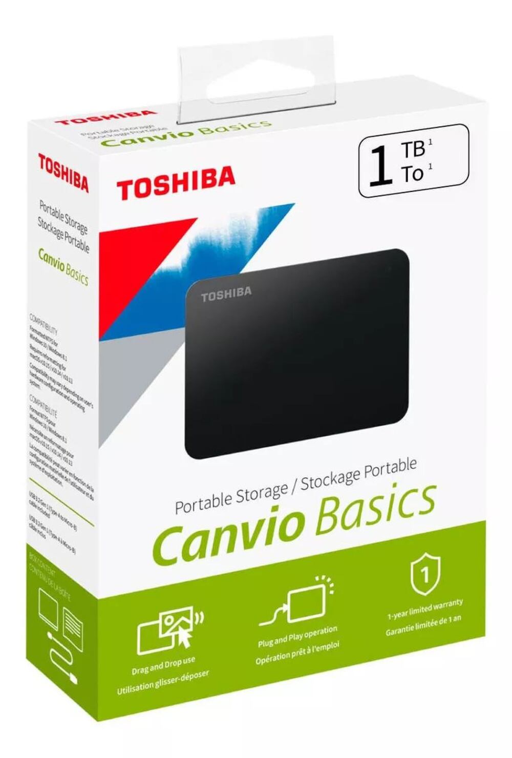 Disco Externo 1 TB Toshiba Canvio Basics USB 3.0