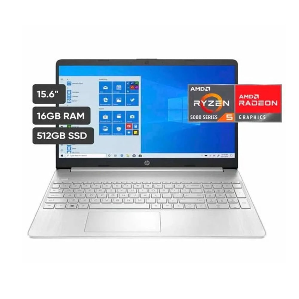 Laptop Hp 15-EF2501LA AMD Ryzen 5-5500U 16GB Ram 512GB SSD 15.6” HD