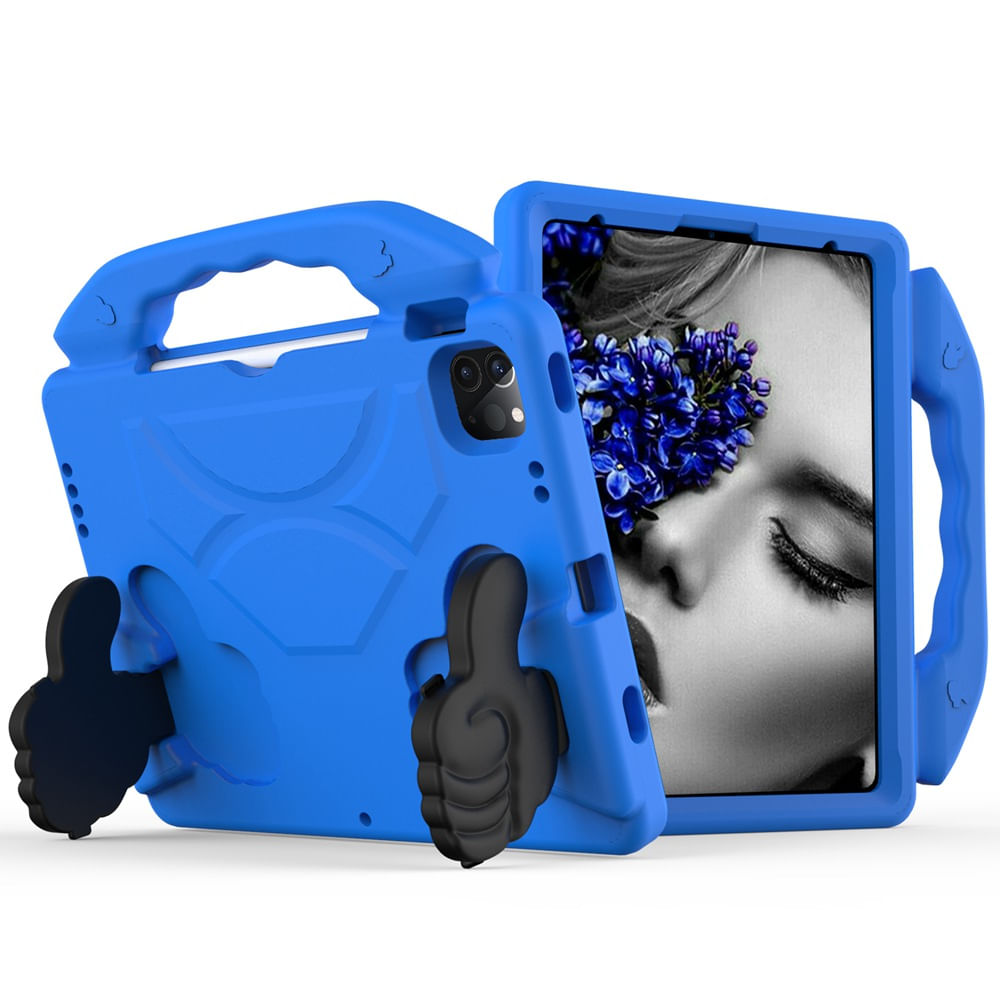 Funda para iPad 9na Gen 10.2" Gomas 360 Azul Antishock Resistente a Caidas y Golpes