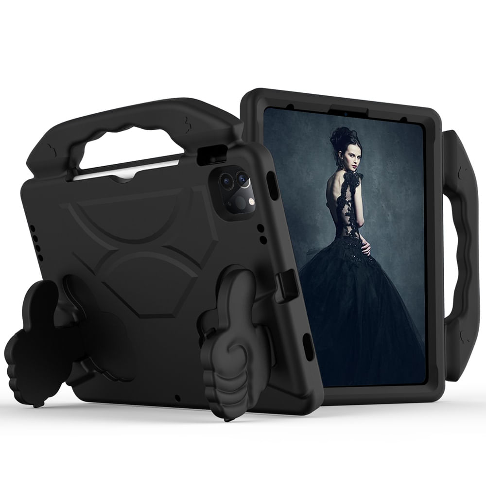 Funda para iPad Pro 2da Gen 11" Gomas 360 Negra Antishock Resistente a Caidas y Golpes
