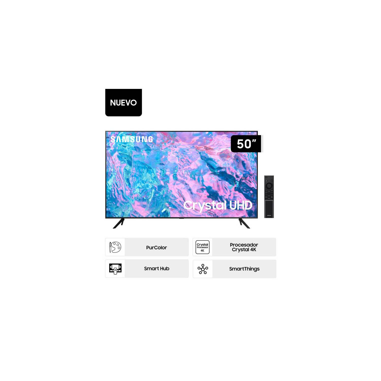 Smart Tv Samsung 50" Crystal UHD 4K 50CU7000GXPE