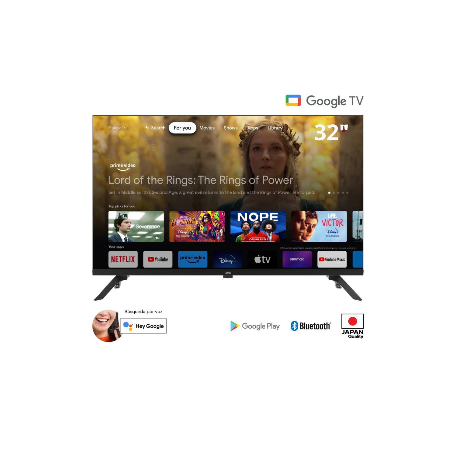Televisor JVC Led 32" Smart HD Google TV LT-32KB138