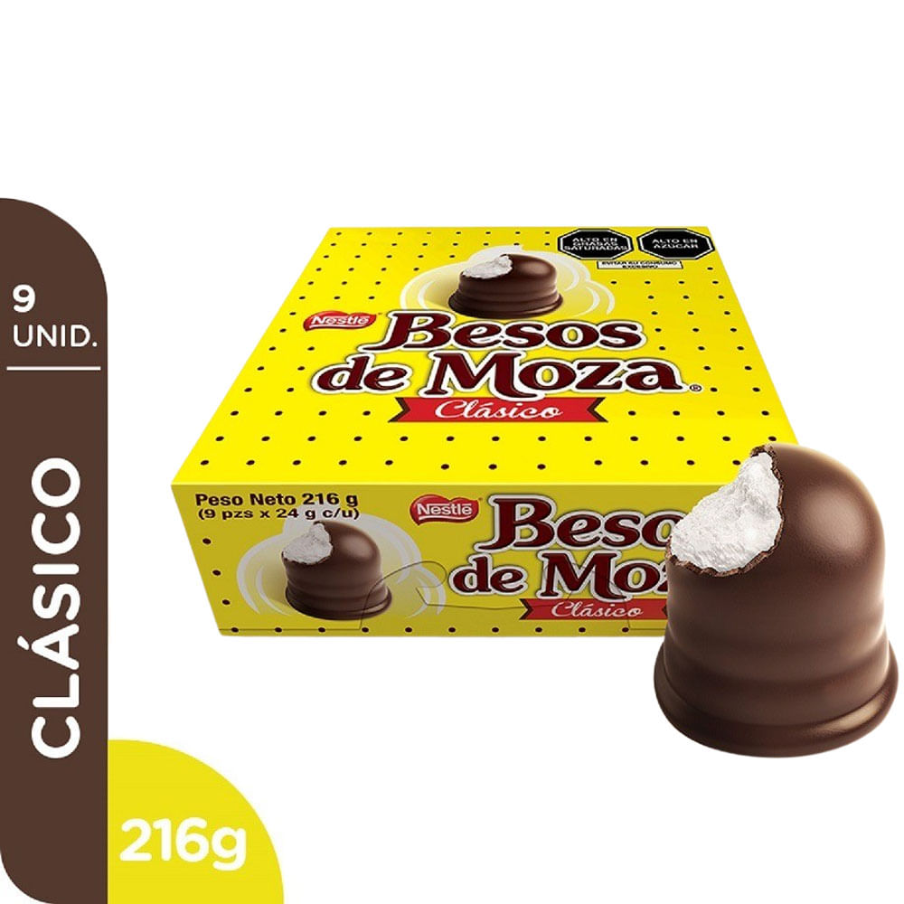 Chocolate BESOS DE MOZA Clásico Caja 9un x 24g