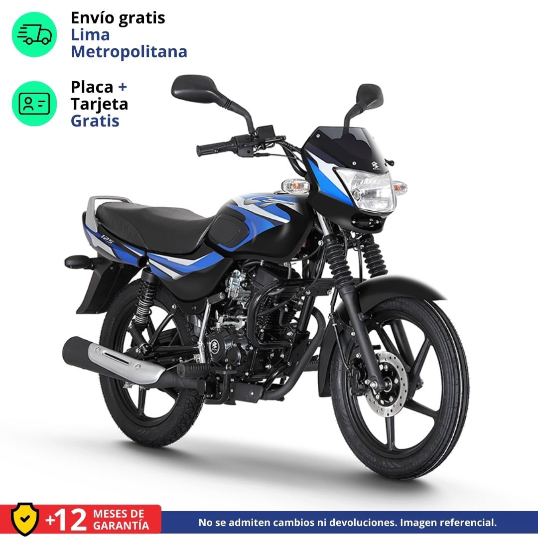 Moto Bajaj CT 125 Negro Azul