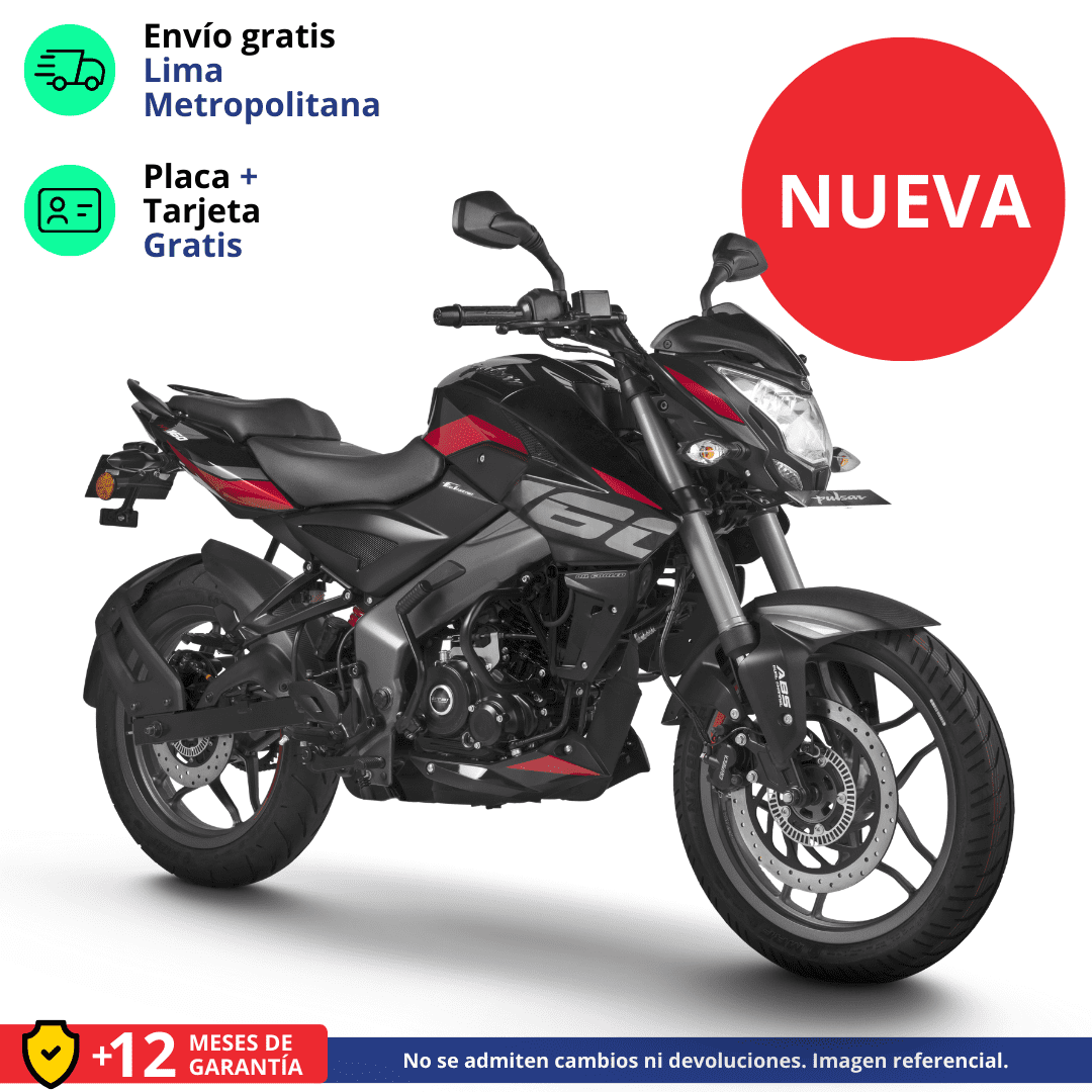 Moto Bajaj Pulsar NS 200 UG Negro/Rojo