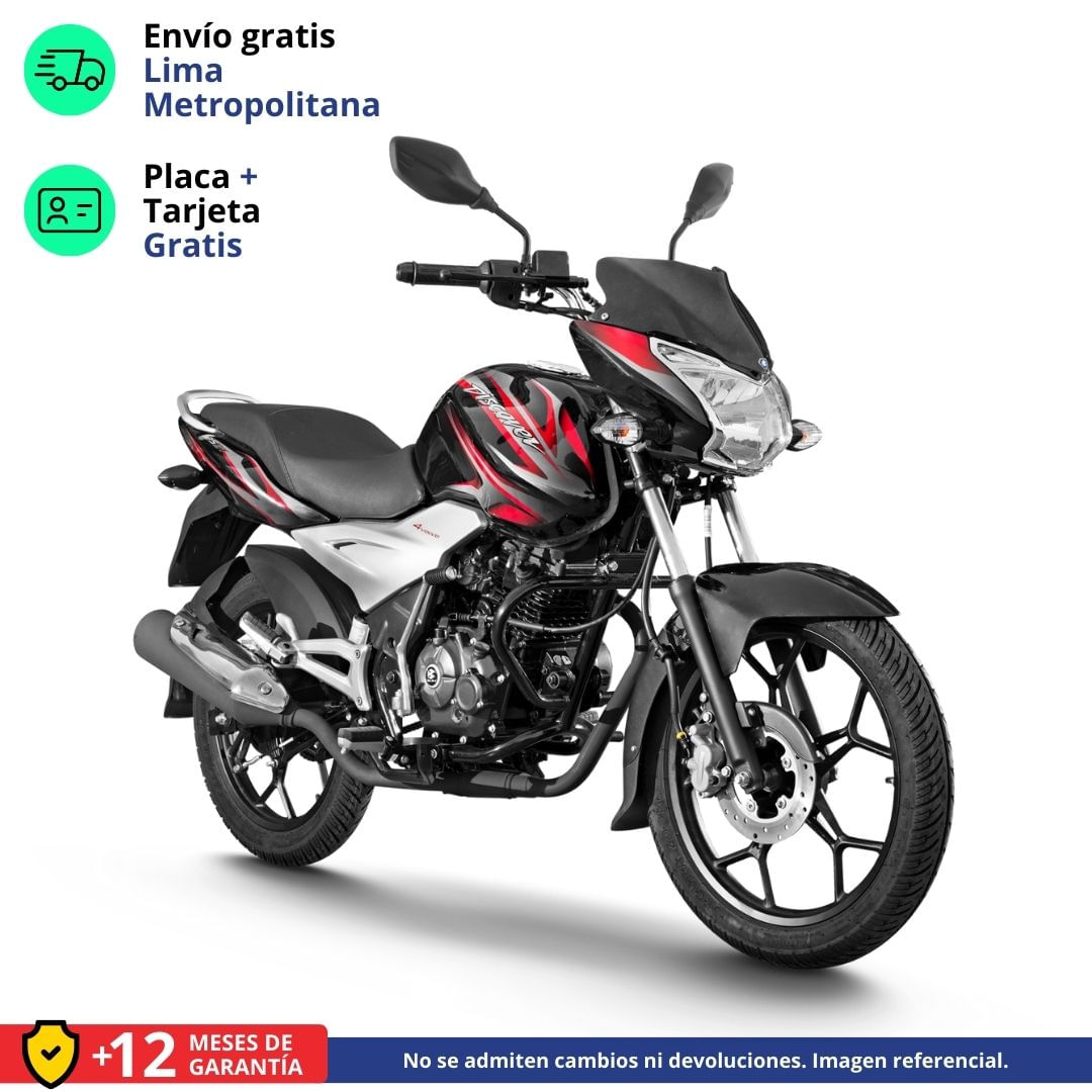 Moto Bajaj Discover 125 ST Negro Rojo