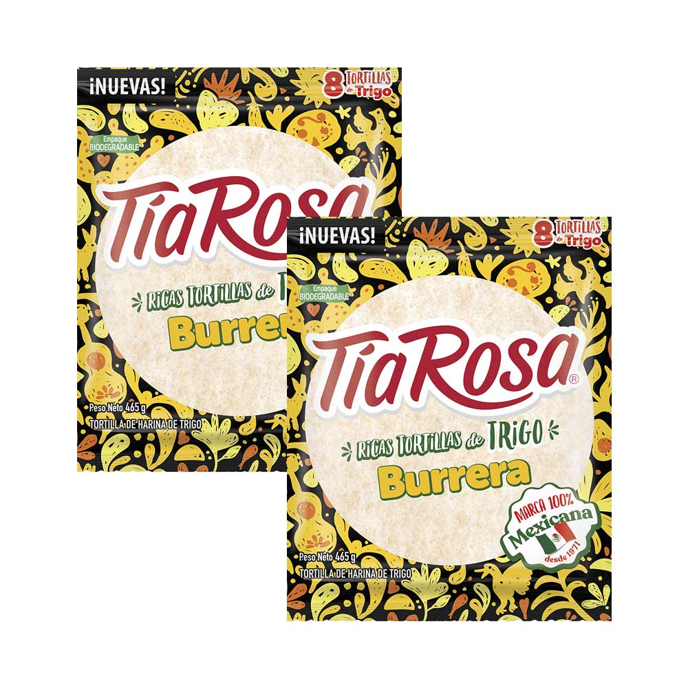 Pack Tortilla de Trigo TÍA ROSA Burrera Bolsa 8un x 2un