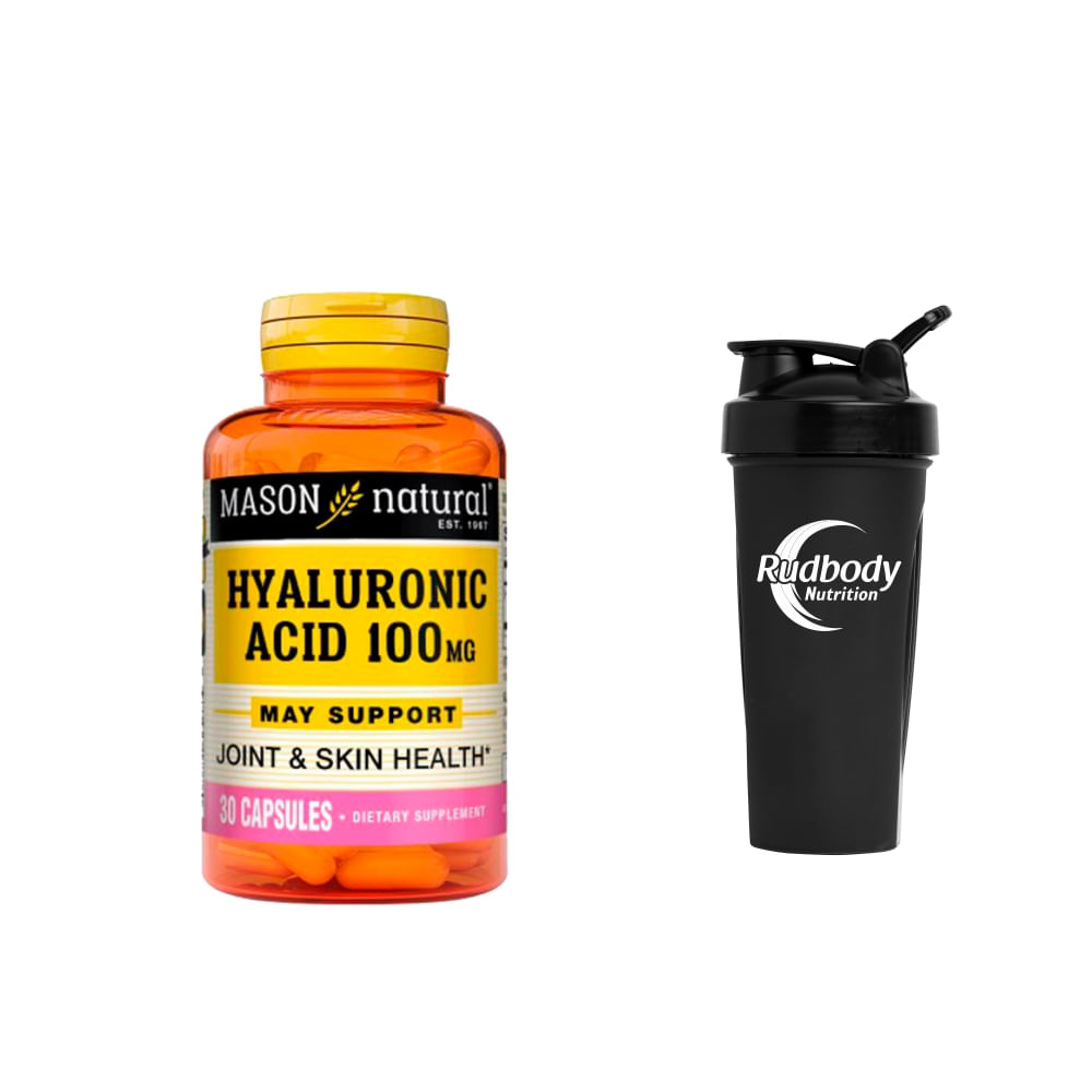Vitaminas Mason Natural - Hyaluronic Acid 100 Mg (30 Cap) + Shaker