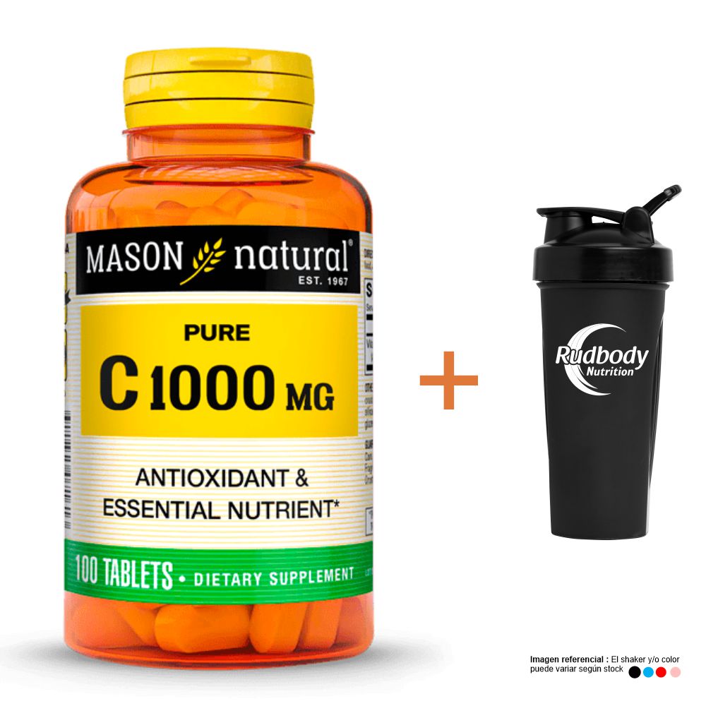 Vitaminas Mason Natural - Vitamin C (100 Tab) + Shaker