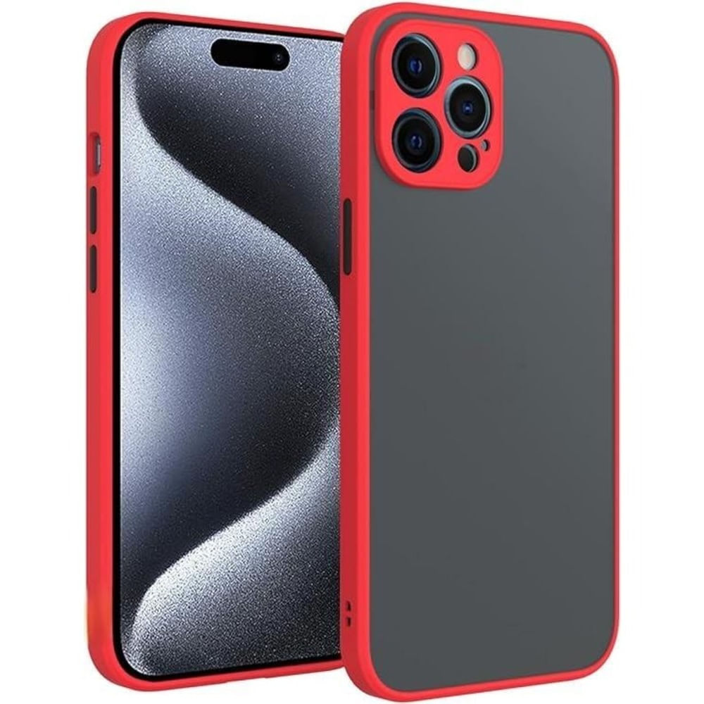 Funda Case para Huawei P40 Lite Ahumado Mate Rojo Antishock Resistente ante CAÍDAS Y GOLPES