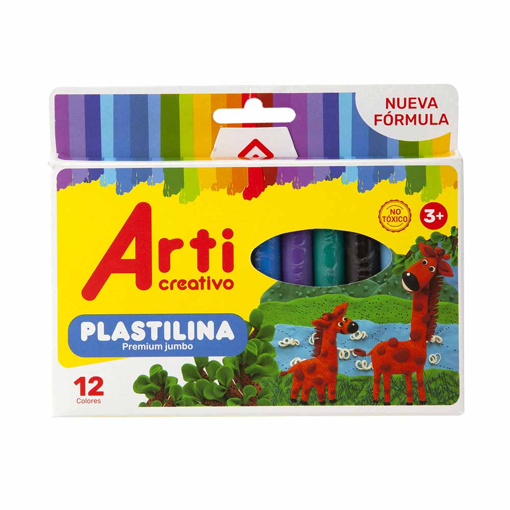 Plastilina Jumbo ARTI CREATIVO Premium Paquete 12un