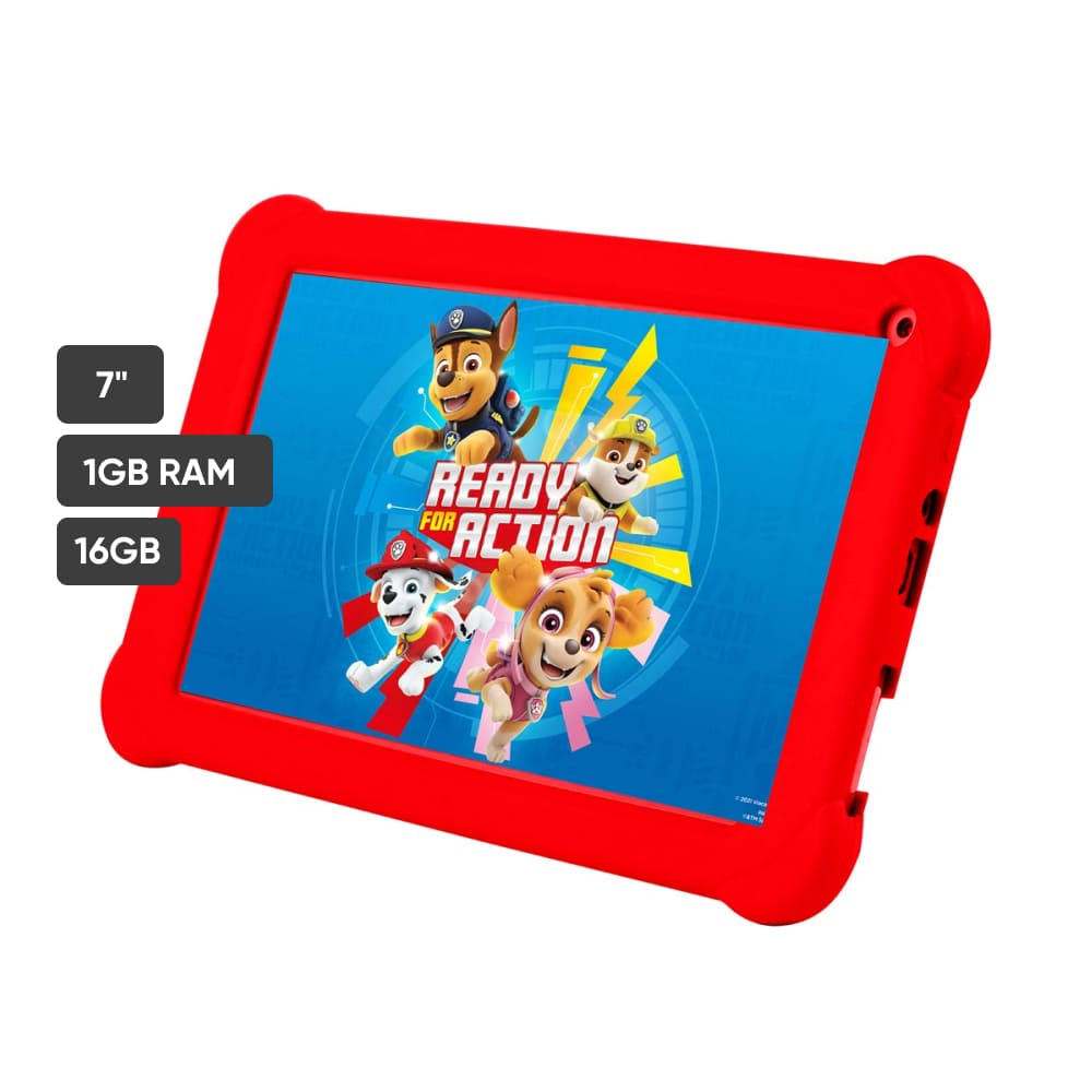Tablet SMART TEK Paw Patrol 7'' 1GB 16GB Azul Rojo